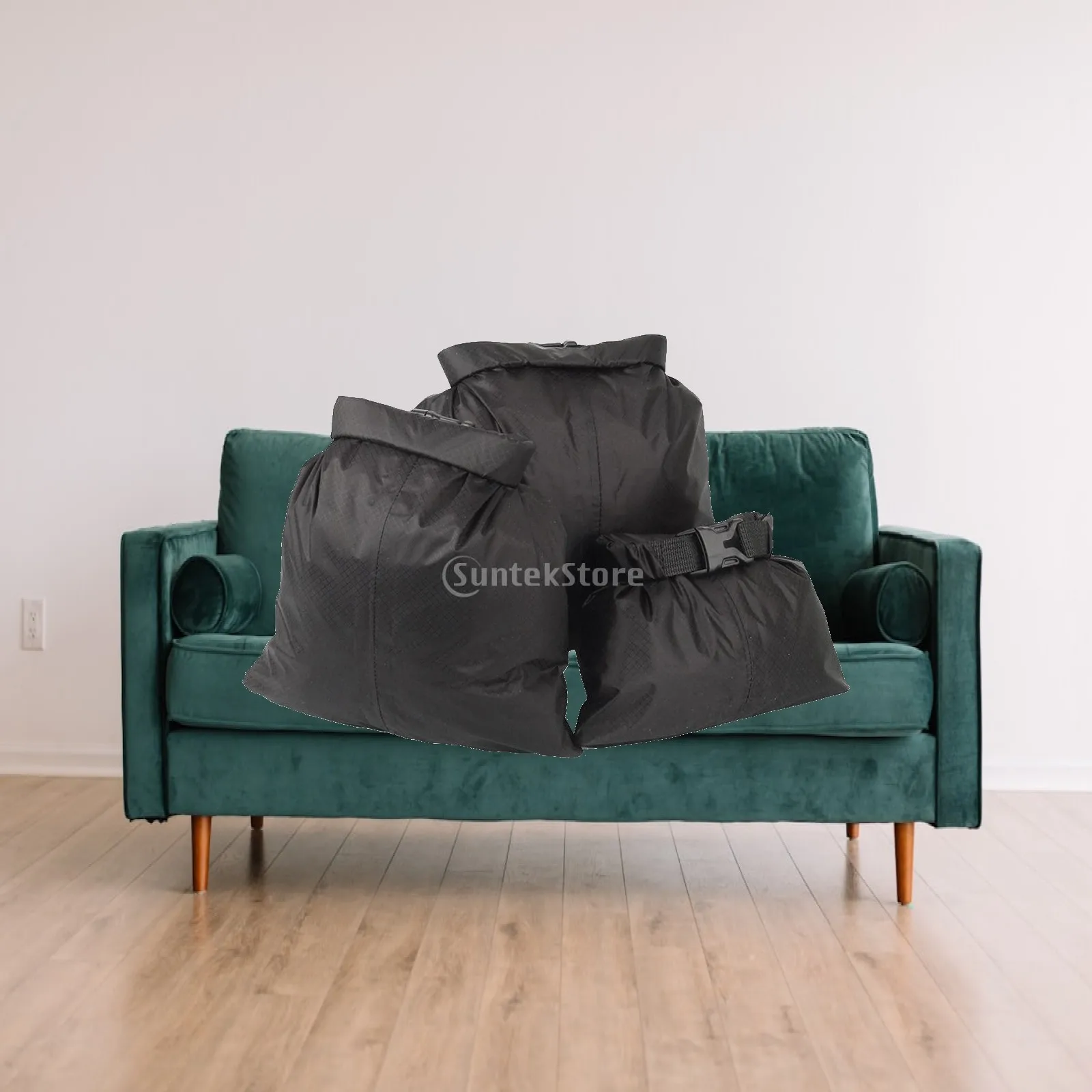 

Camping Dry Pocket Waterproof Storage Bag Set with Buckle Closure for Canoe Kayak Boating Supplies
