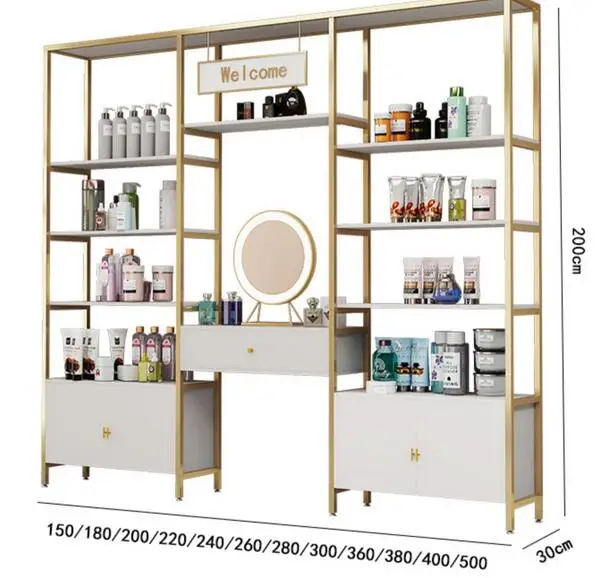 Beauty salon product display cabinet cosmetic display cabinet skin care barber shop shelf shelf shelf multi-layer display shelf