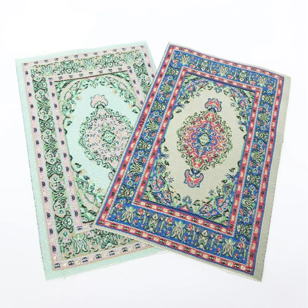 Tappetino in filo Mobili giocattolo Tappeto per casa delle bambole in stile turco Occhi della persia Accessori per bambole Tappeto tessuto in miniatura