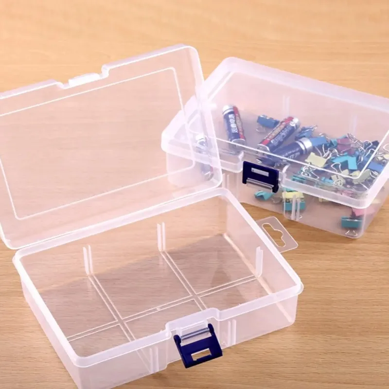 Transparent Plastic Storage Box, Multi-Use Organizer for Jewelry, Hardware, DIY Crafts, Cosmetics & Small Items