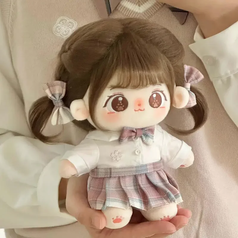 Miaomiao Cotton Doll  Stock 20cm Interchangeable Baby Clothes Plush Doll Figure Doll Gifts to Girls