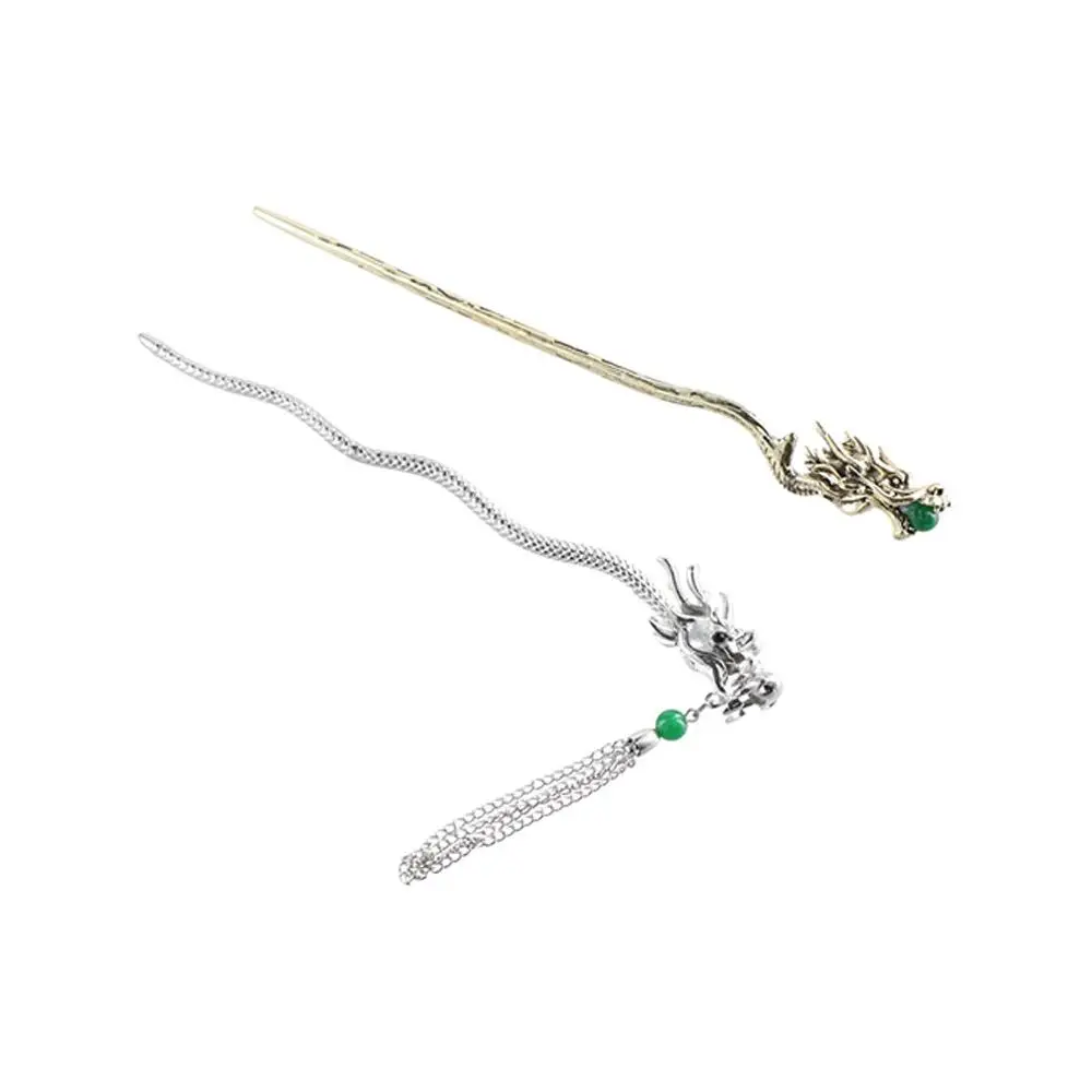 

Sweet Beaded Dragon Hair Stick Wave Shape Headwear Hanfu Tassel Hairpin Barrettes Ponytail Clip Chinese Style Hair Clip Hanfu