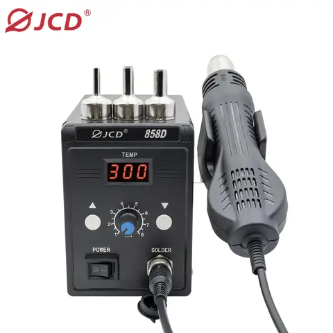 JCD Hot Air Gun 858D 700W BGA Rework Solder Station Soldering Heat Air Gun Station 220V / 110V For SMD SMT Welding Repair Tools