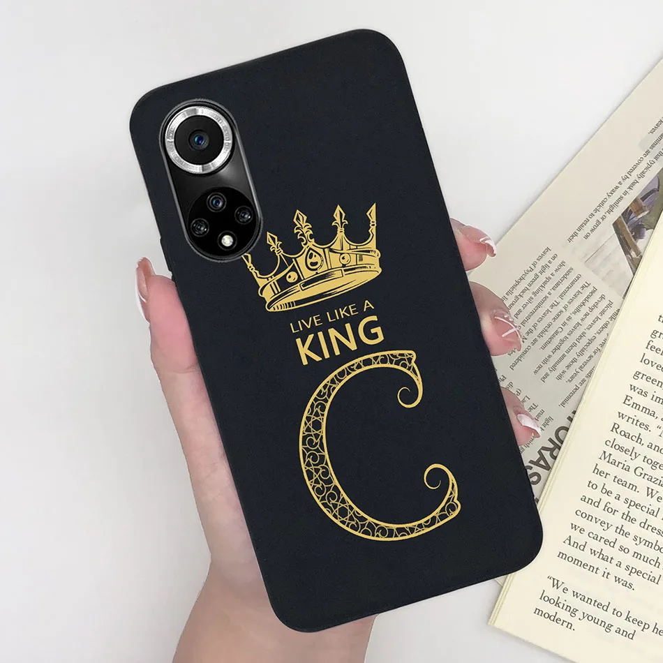 For Huawei Honor 50 50 Pro 5G Case Luxury Crown Letters Soft Silicon Bumper New Design Ultrathin High-quality Couple Phone Cover