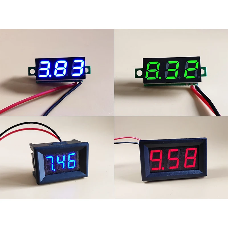 1PCS 0.28/0.36/0.56inch LED Digital Display Voltmeter DC 2.5-30V Voltage Reader Low-Voltage Tester for RC Model Car DIY Parts