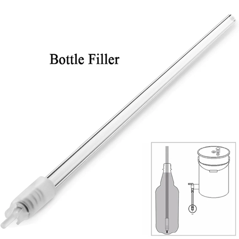 13.7'' Length Bottle Filler Home Brewing Bottling Spring Loaded Beer Bottle Filler Plastic Bottler Spring Loaded Tips