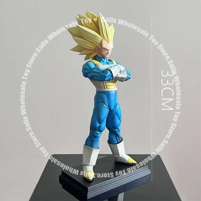 VF en Stock 33cm Dragon Ball Z Ssj3 Vegeta figura Super Saiyan 3 Vegeta figuras de acción Gk colección de estatuas modelo juguetes regalos