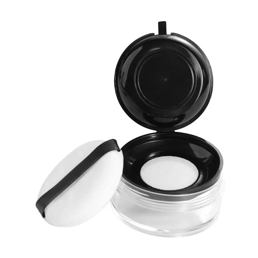 

Handheld Sieve Portable Round With Puff Sifter Loose Powder Pot Empty Powder Case Plastic Cosmetic Container Travel Makeup Jar