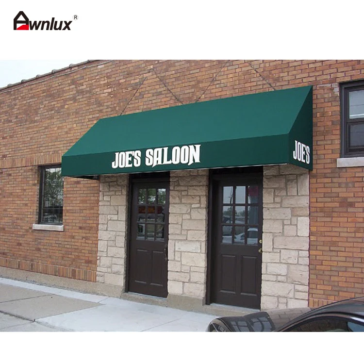 Fixed Door Canopy Awning, Aluminum Alloy Frame with Polyester Vinyl Sail, Commercial Sunshade Shelter, Customized Outdoor Cover