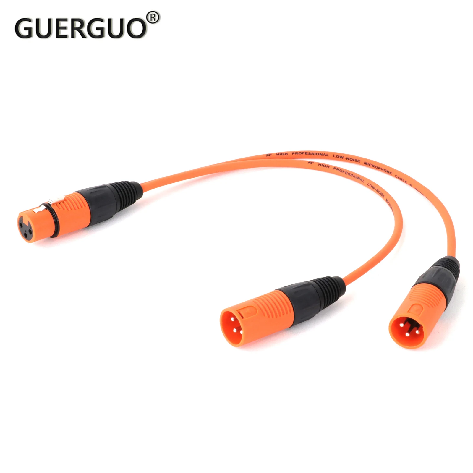 XLR Y-Splitter Cable 3Pin XLR Female to Dual 2 Male Color Y Cord Balanced Microphone Adaptor Cable with Plastic/Zinc Alloy Plug