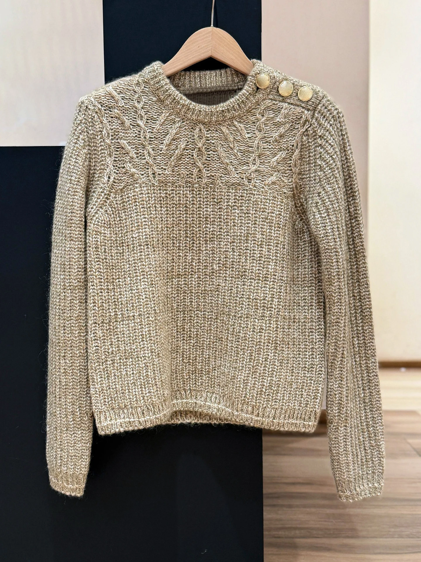 

Casual Versatile Knitted Sweater Women's Premium Autumn Winter Twist Knit Top Comfortable Medium Softn Long Sve round Ne