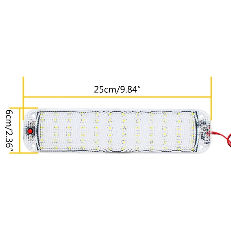 ضوء السيارة الداخلي العالمي 72LED ضوء القراءة ضوء الليل مصباح السقف الداخلي