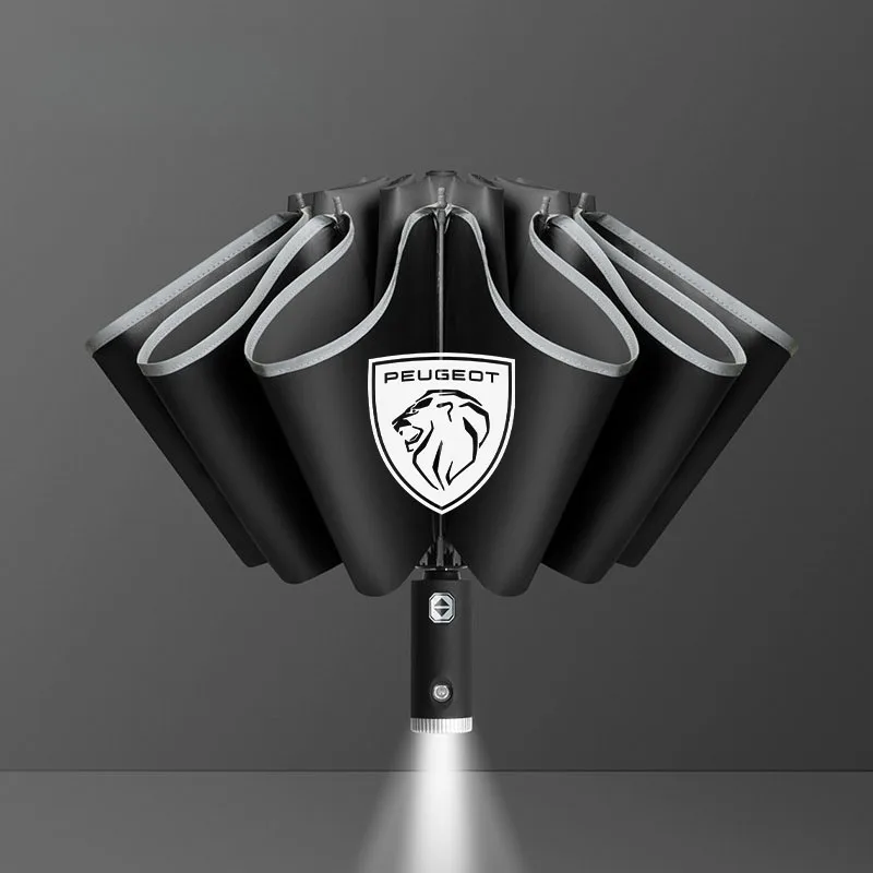 For Peugeot GT LINE RCZ 2008 3008 5008 307 308 508 Car Automatic Folding Sun Protection Umbrella Reflective Sunshade Accessories