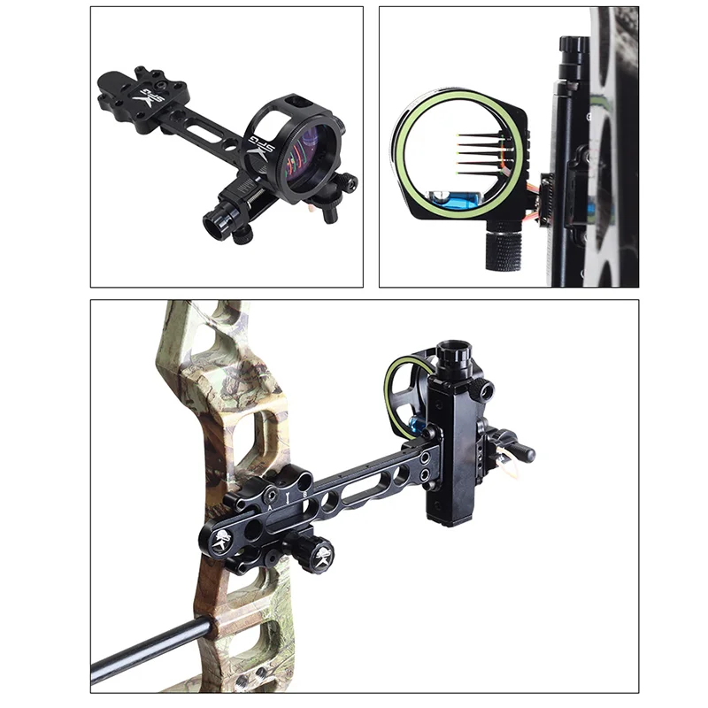 Imagem -04 - Arrow Sight Composto Bow Sight Target Hunting Long Rod Fine Ajustável Esquerda Direita Mão Apontando Tiro com Arco Vista Multi Pin