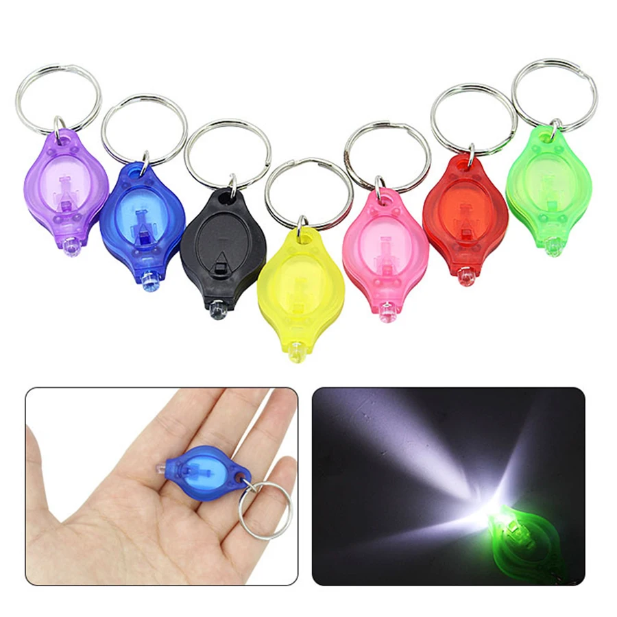 Mini Keychain LED Flashlight Promotion Gifts Torch Light Lamp Key Ring Light Torch Black Light UV Flashlight Ultraviolet