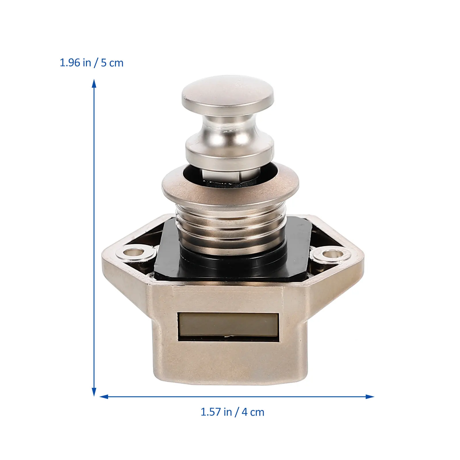 1Set Rv Button Lock Rust-Free Keyless Push Latch Cabinet Drawer Lock for Yacht Cruise Ship Rv Furniture Push Latch