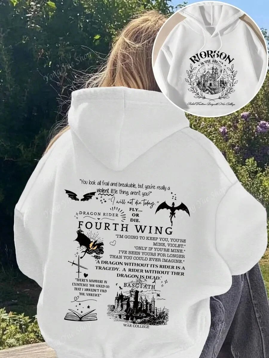 

Фэнтези — толстовка из чистого хлопка в стиле фэнтези с мотивами дракона и замка — стильный выбор для четвертого крыла фэнтези-афиадедадо