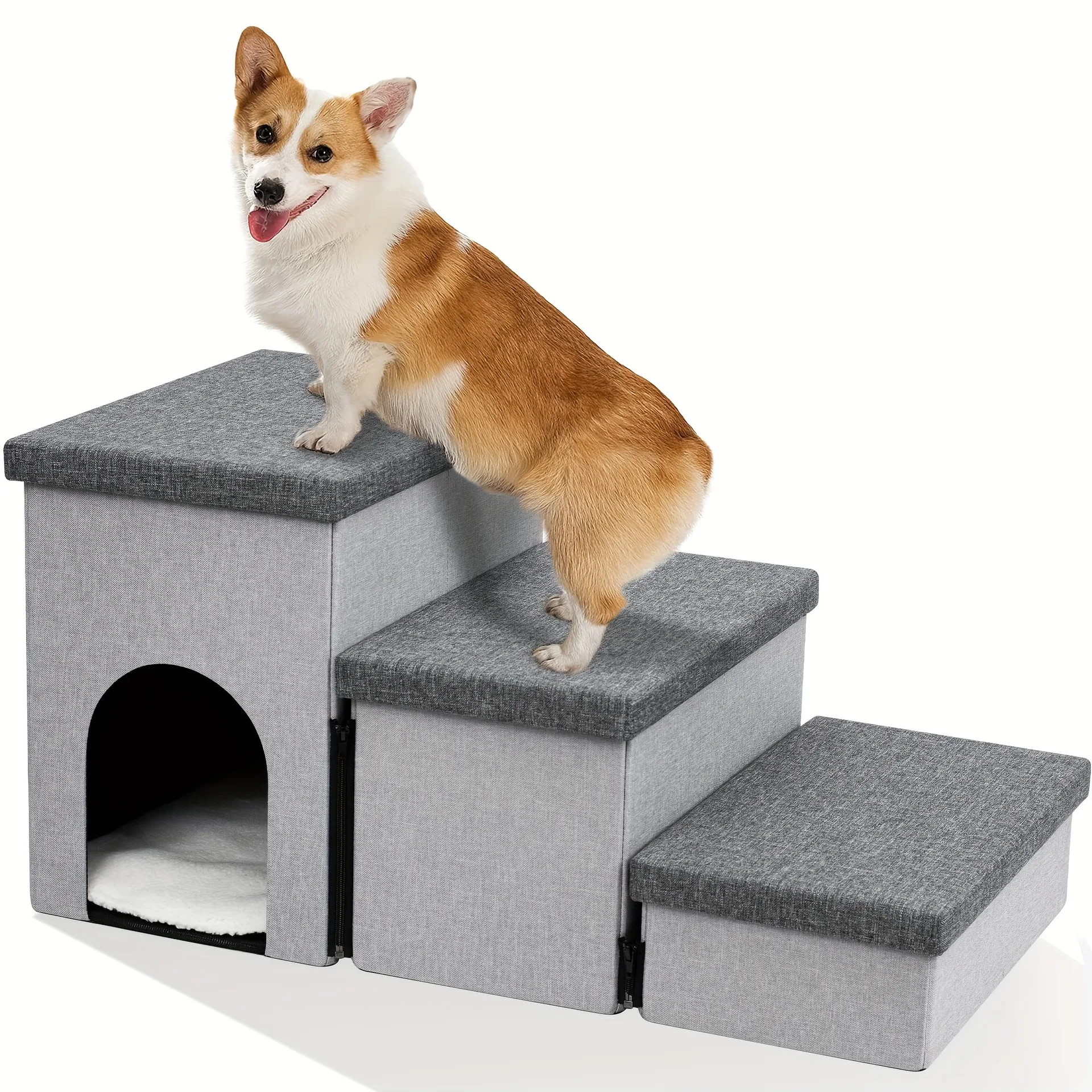 

Dog Stairs For Small Dogs Foldable Steps For Couch
