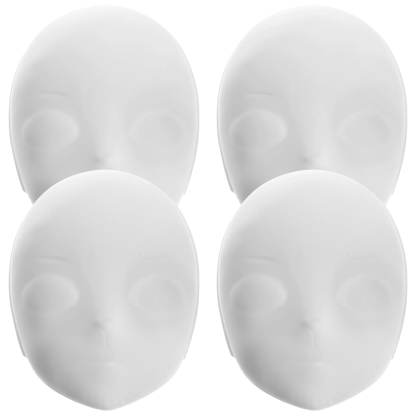 

DIY Painting Masks 4 Pcs White PVC Blank Face Masks for Craft Masquerade Costume Cosplay Party Unfinished Adult Mask Bulk Pack