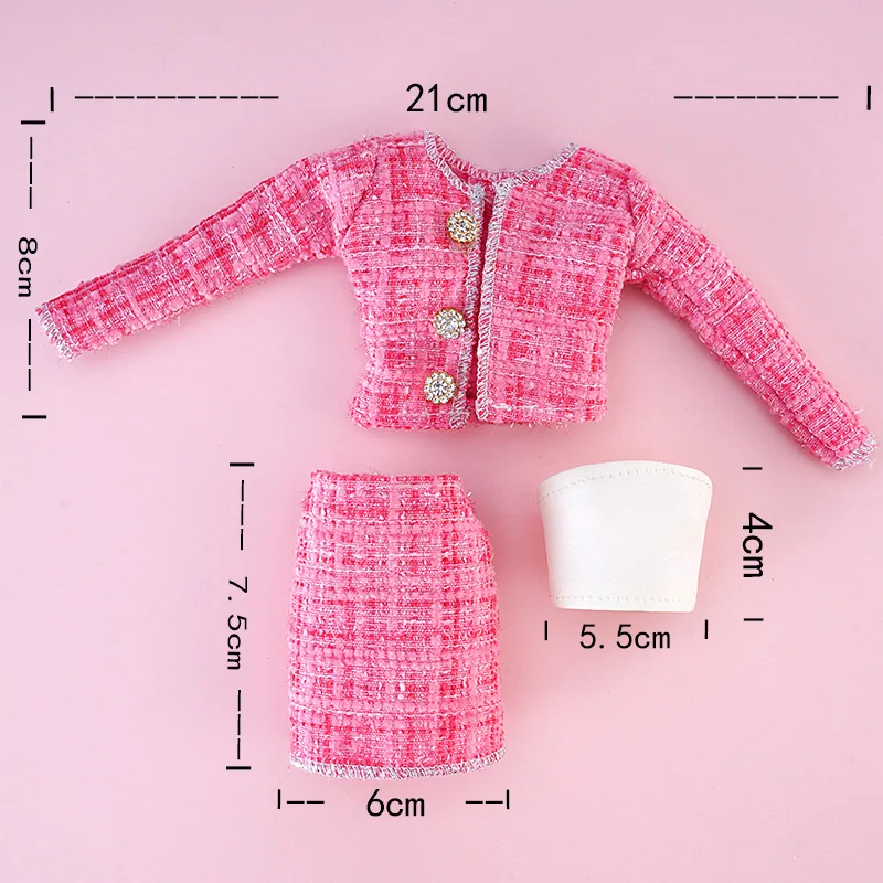 1Set for Barbie Doll Clothes Outfit Dress Fashion Wool Sweatshirt Coat Hat Pants Cotton Dolls Accessories For Girl\'s Toy Gifts