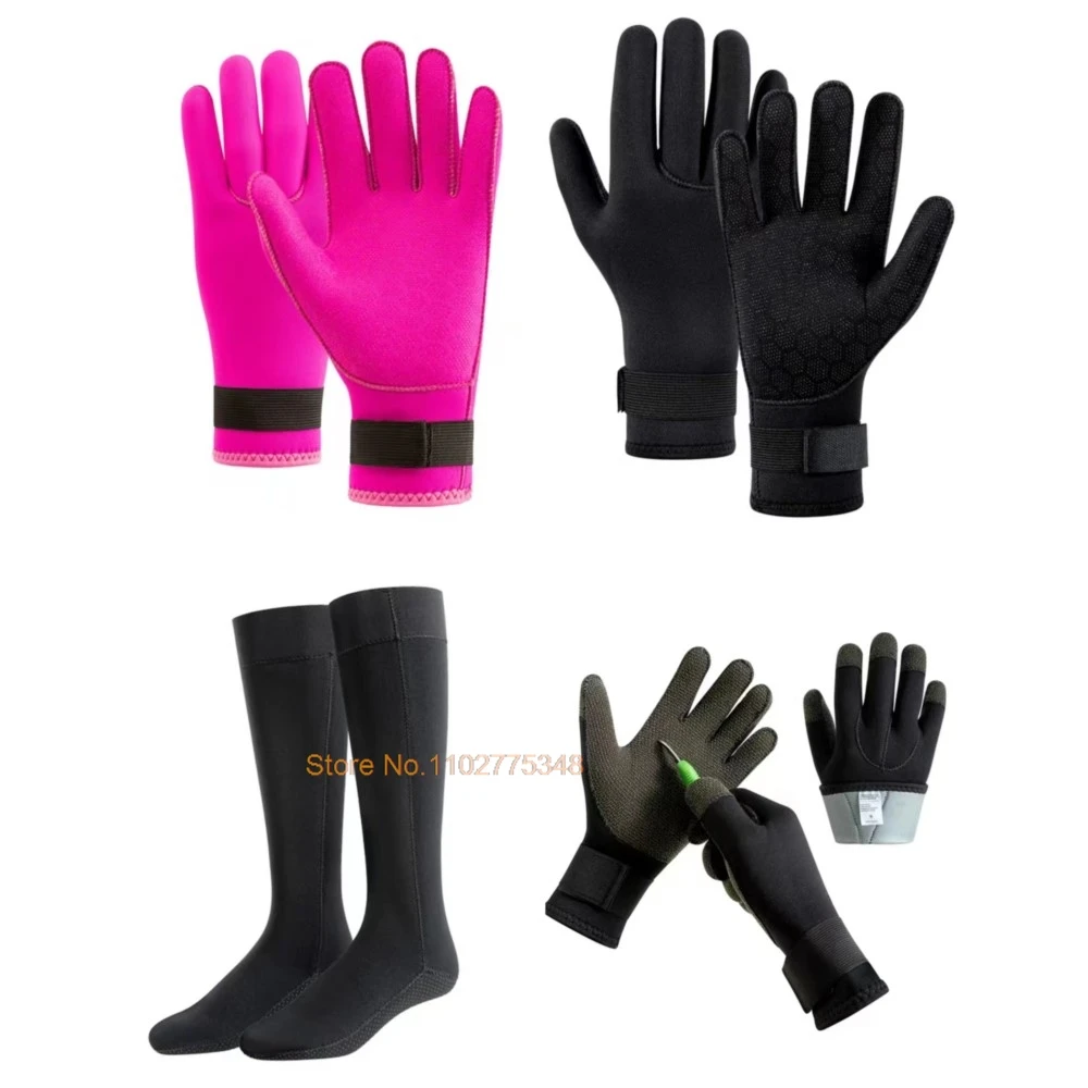 3mm/5mm Neoprene Gloves Men Women Diving Gloves Thermal Glove With Adjustable Waist Strap Snorkeling Scubas Diving Gloves