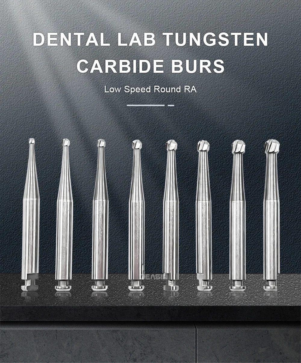 5 Teile/schachtel Länge 22,5mm RA Serie Polieren Werkzeug Wolfram Hartmetall Bohrer Dia.2,35mm Runde Bohrer Für Niedrige Geschwindigkeit Contra Winkel handstück – Detail 1