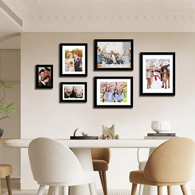 4x6 Picture Frame, Black Photo Frames with HD Plexiglass for Wall Hanging or Tabletop Display, 1 Pack