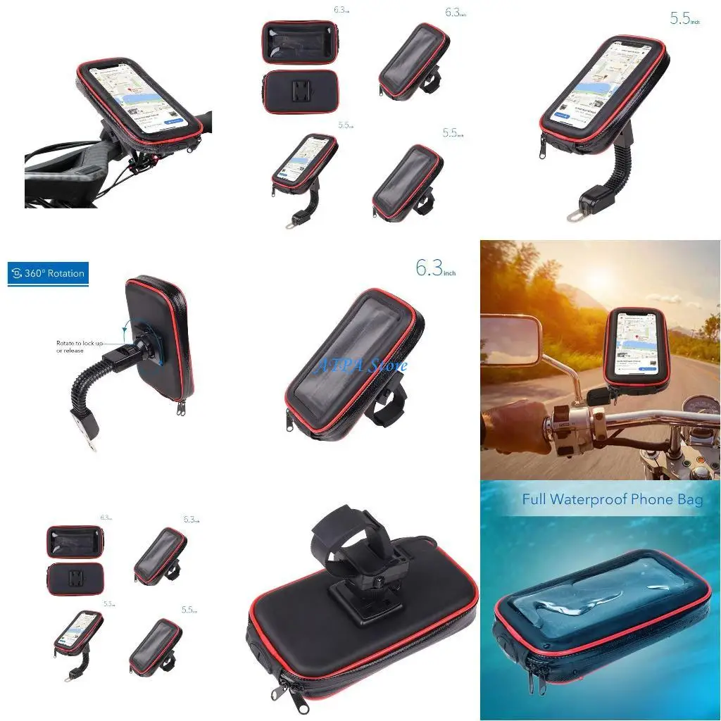 

U13C Riding Phone for Case Clear Mount Outdoor Riding Phone for Case for Outdoor Riding Anti-Fog for Touch Screen