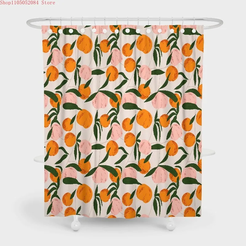 1pc pure polyester cartoon  -   With Hooks Waterproof Mildew Proof Easy Install Washable