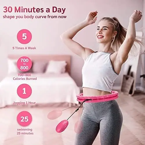 

Smart Weighted , -in-1 Quick Weight Loss Fitness Massage, Larger Waist Size for More Users, , Adjustable Exercise Hoops with