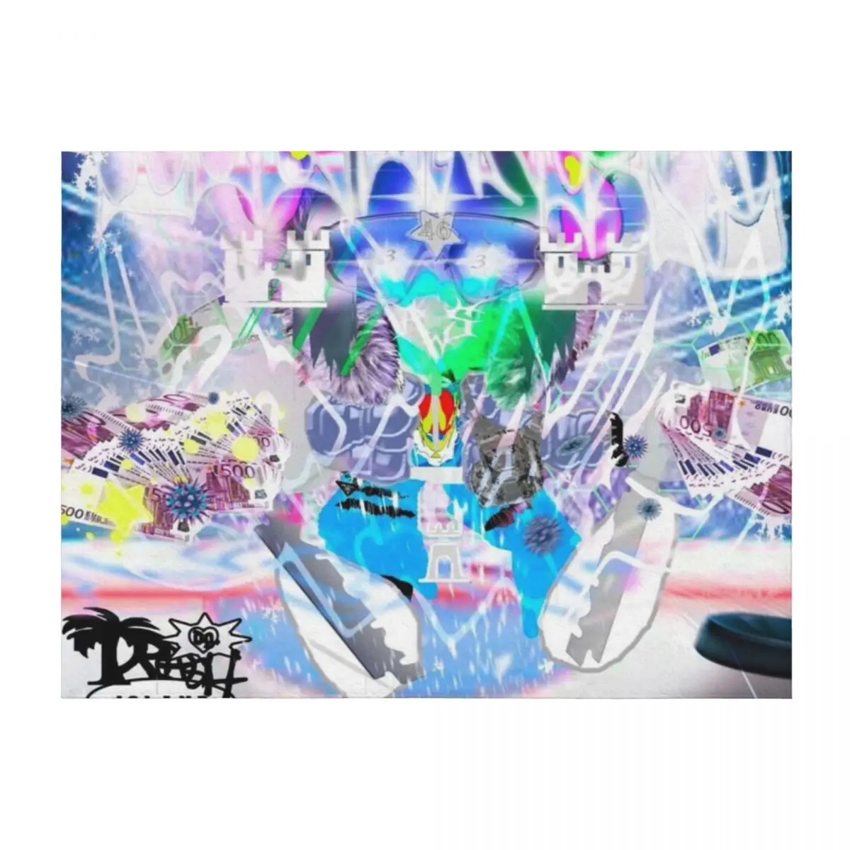 

ICEDANCER Bladee Throw Blanket blankets ands Decoratives Sofa Throw Sofas Blankets