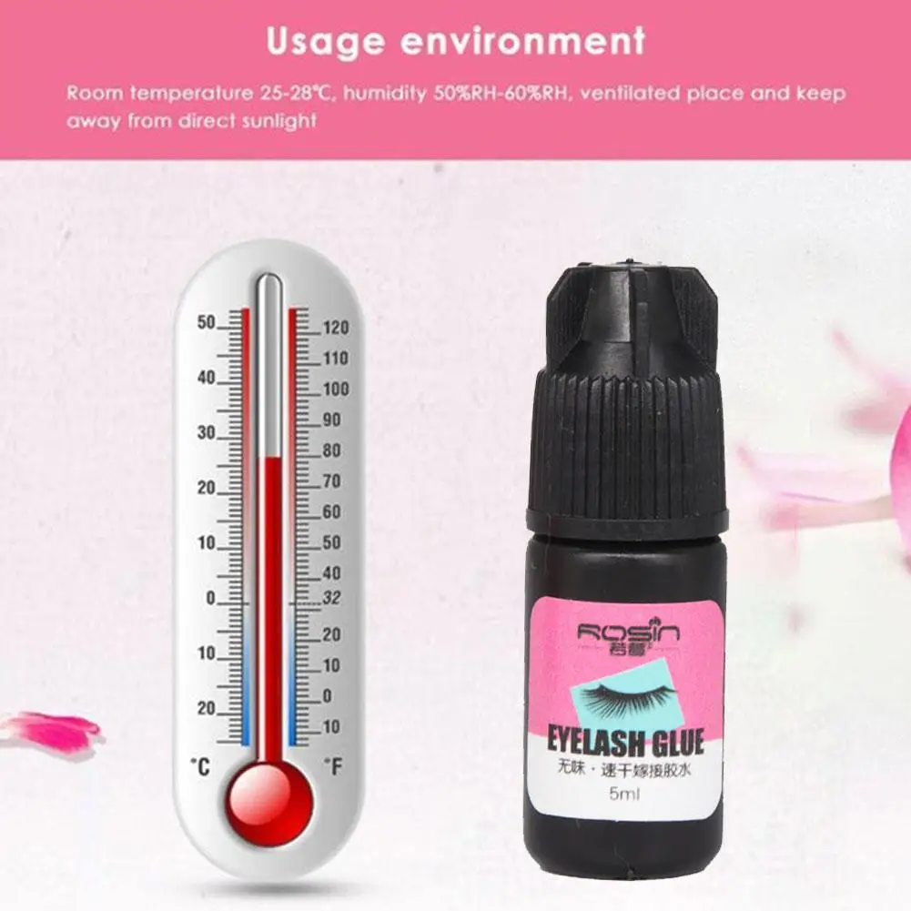 5ml wasserdichter Wimpern verlängerung kleber langlebiger Pfropf wimpern kleber schnell trocknender Kleber schwarzer Kleber kein reizendes Make-up