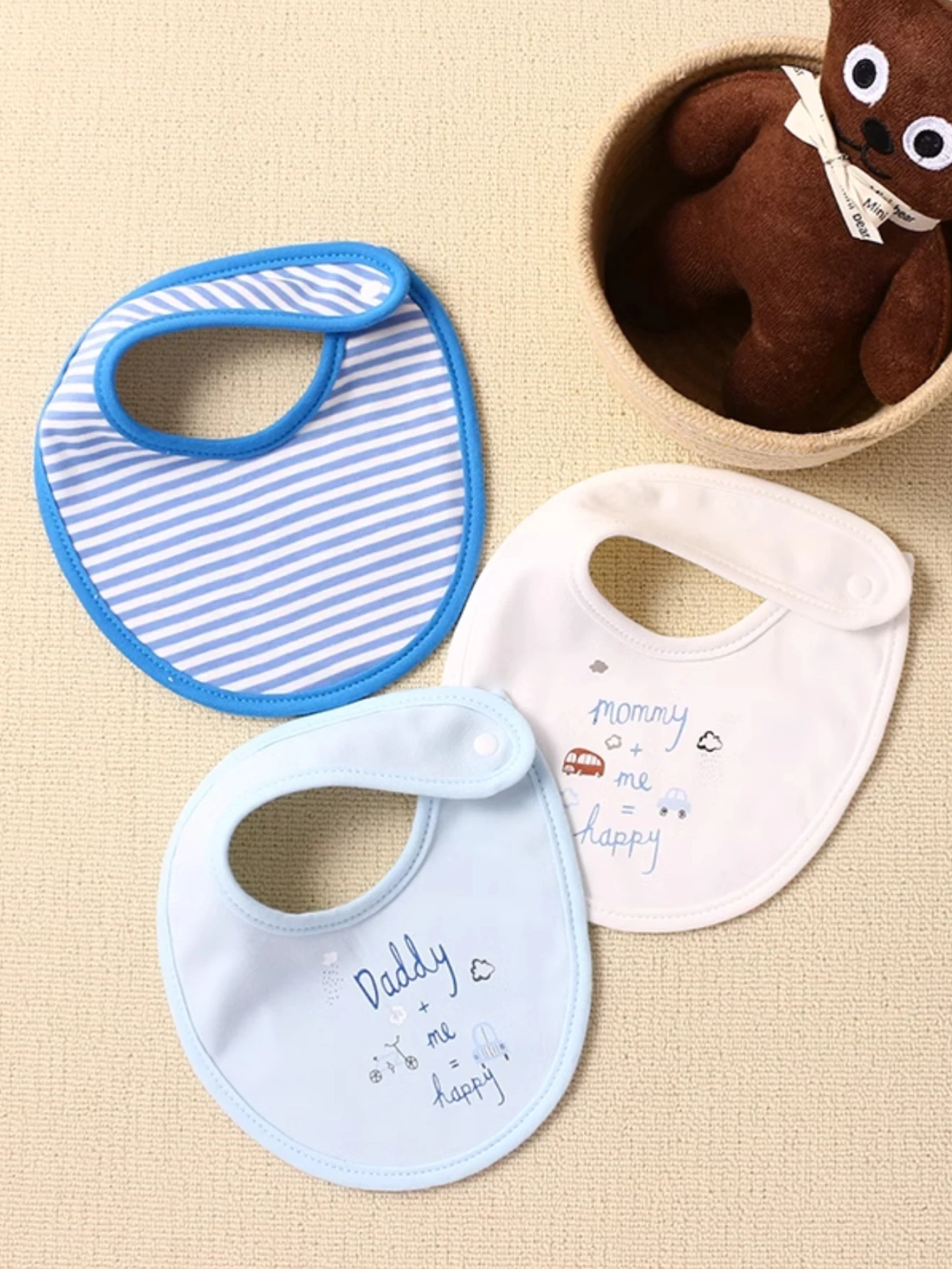 3PCS baby bib, newborn saliva towel feeding for boys and girls, saliva towel feeding bib for children accessories