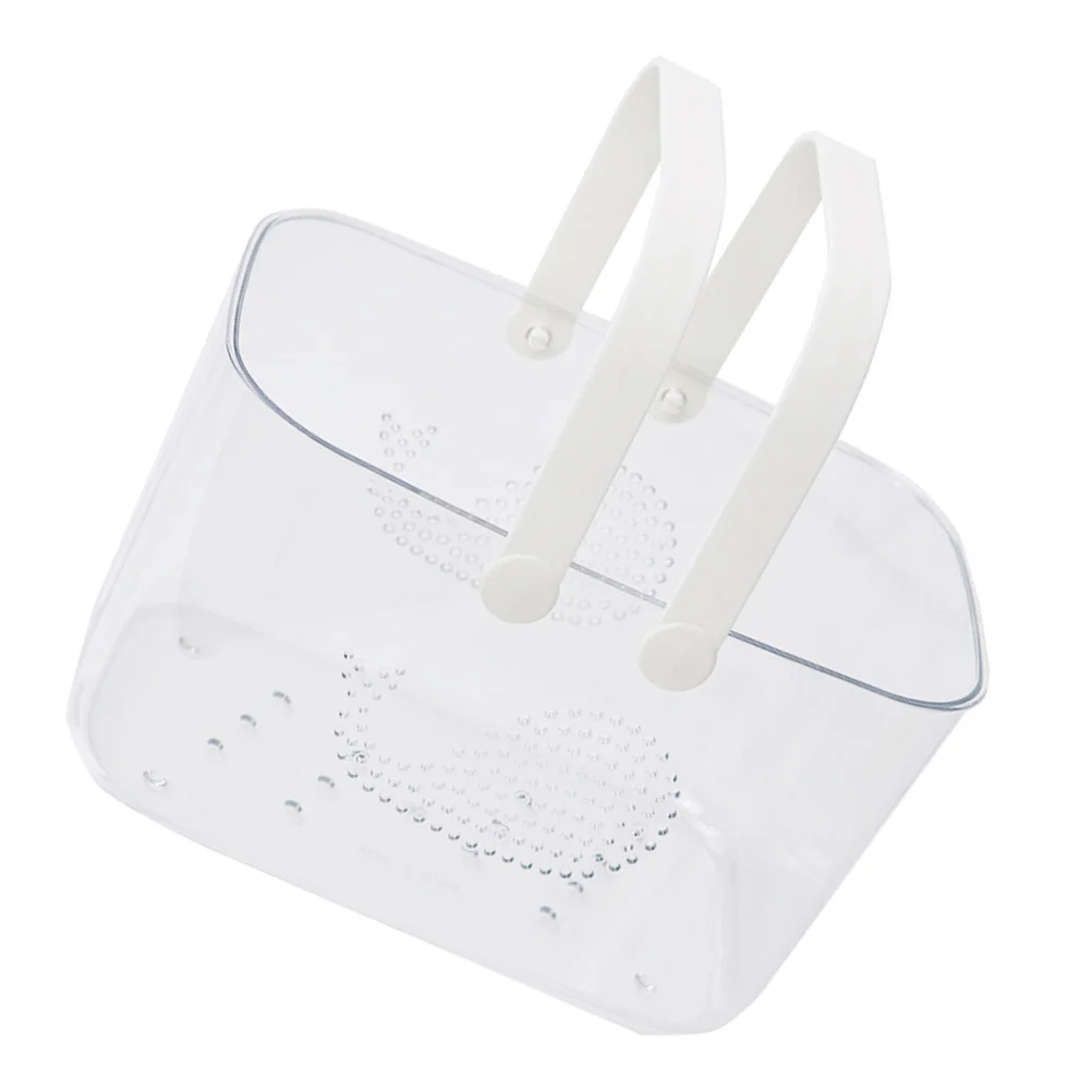 Bathroom Organizer Storage Basket Plastic Tote with Handle for Living Room Kitchen Bath House Plastic Baskets Organizer Baskets