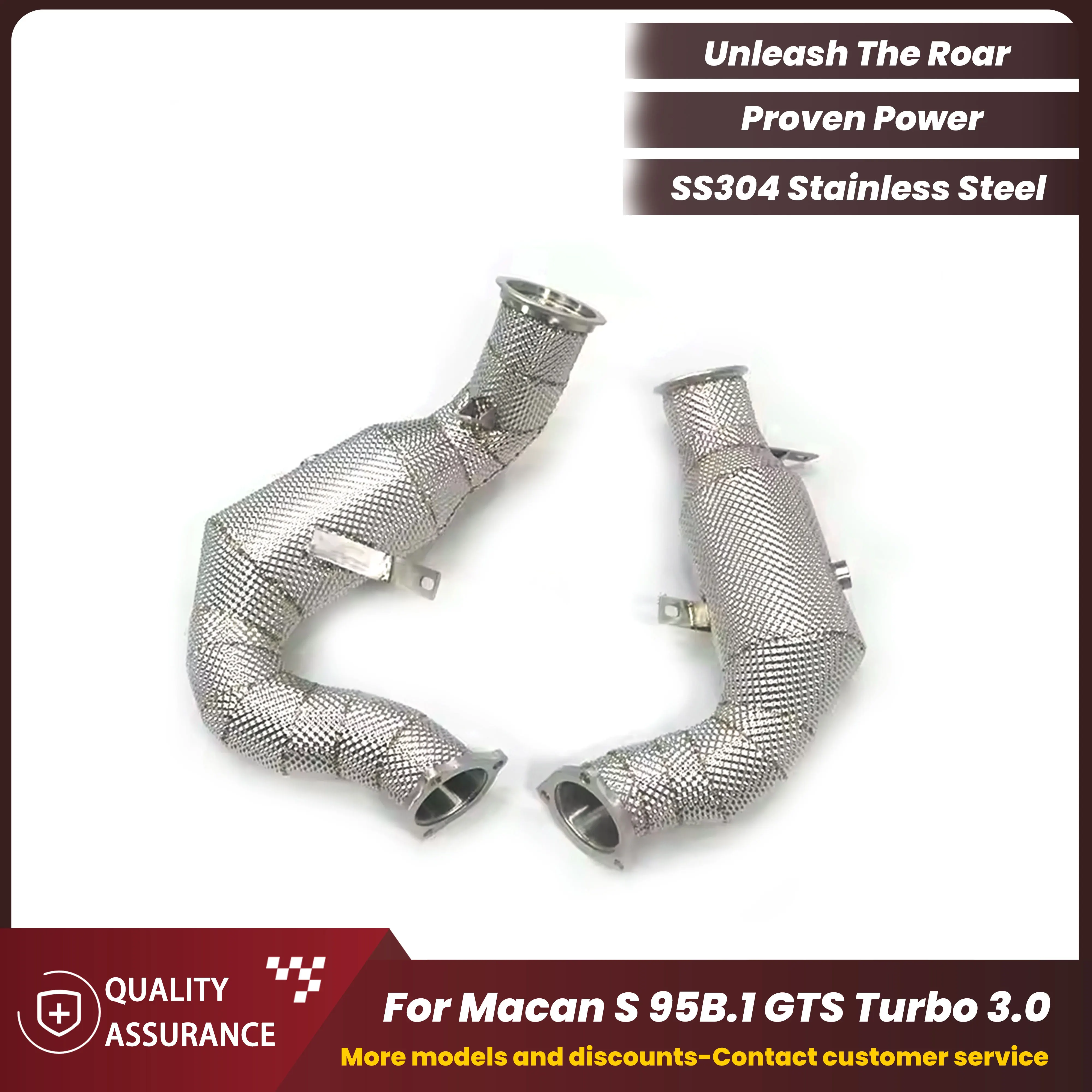 

Performance Heat Shield High Flow Headers for Porsche Macan S 95B.1 GTS Turbo 3.0 2014-2018 ECCF SUS304