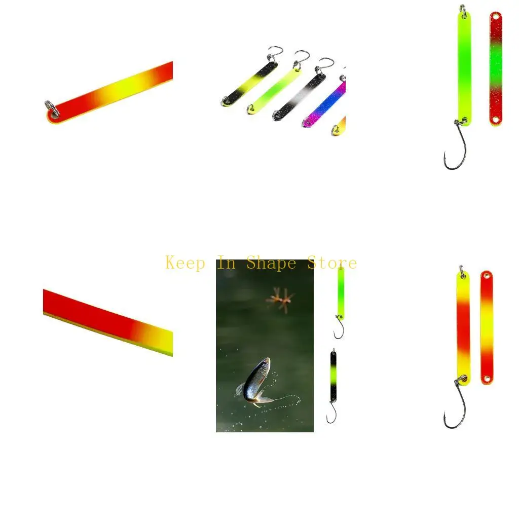 

U1JC 5 шт./компл. металлическая рыболовная приманка красочные блесны для рыбалки на форель лосось