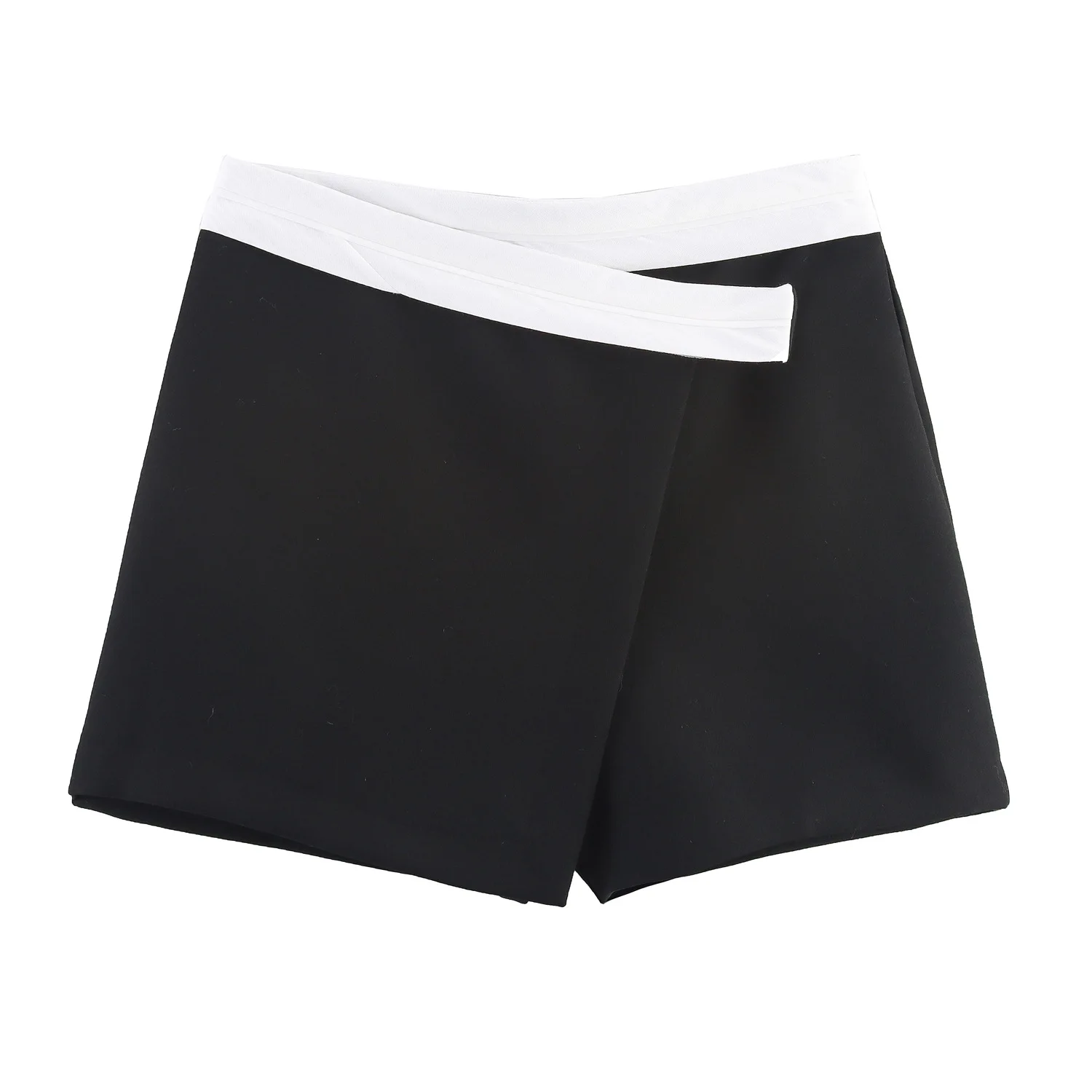 

Vintage Casual Chic Women Shorts Skirt Patchwork Zipper Shorts Skirt New Fashion 2025 Autumn Holiday Female Shorts Skirt