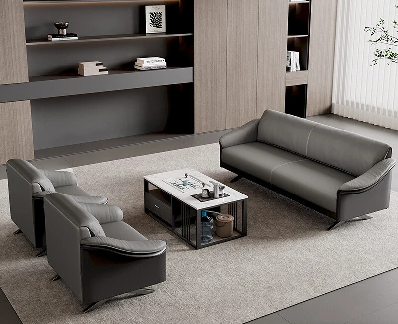 

Индивидуальный офисный бизнес-диван для босса, кожаный отдых, прием, переговоры, конференц-зал, офис, комбинация журнального столика