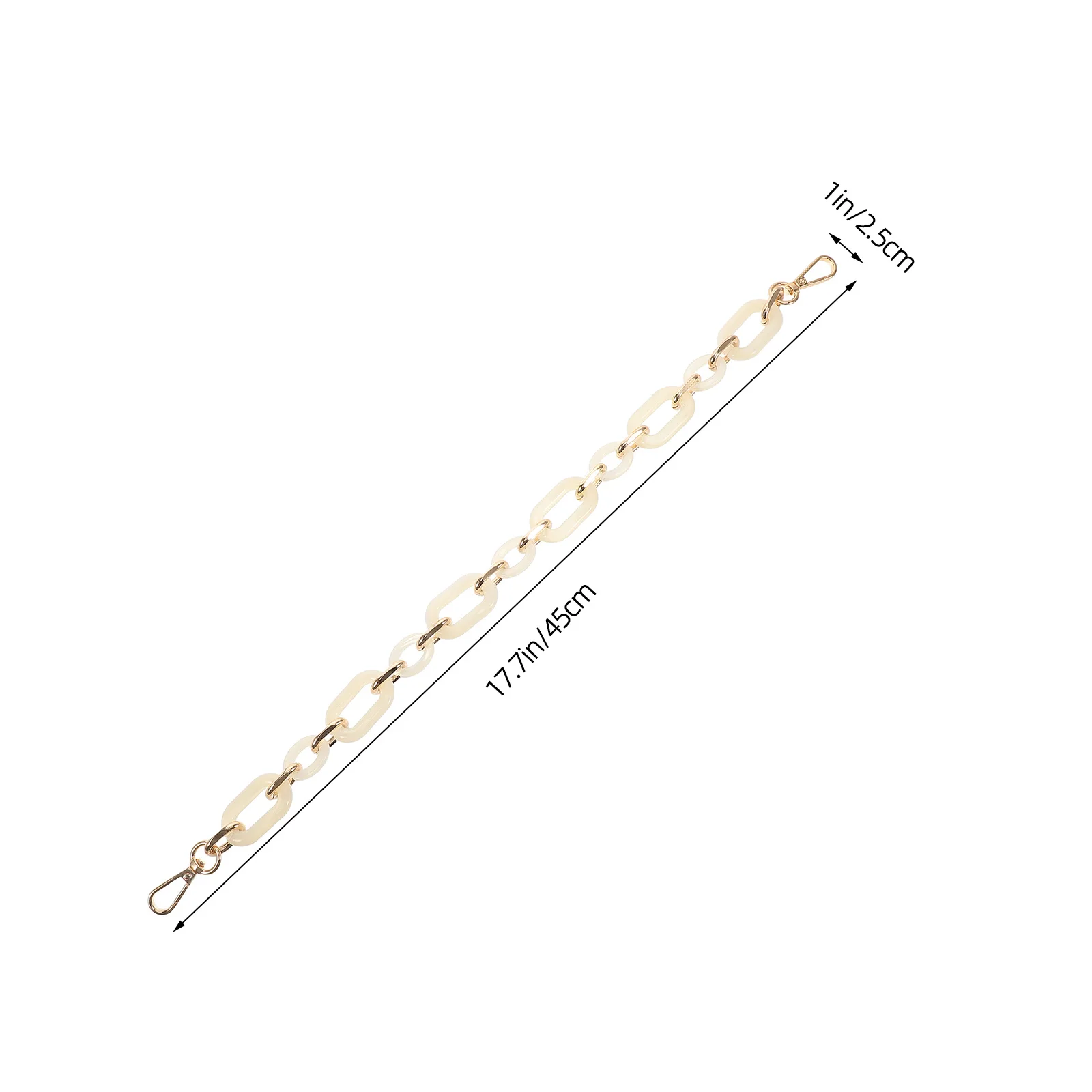 1Pcs High Grade Acrylic Handbag Chain Strap Easy Install Hanging Buckle Durable Versatile Bag Accessory Handbag Chain