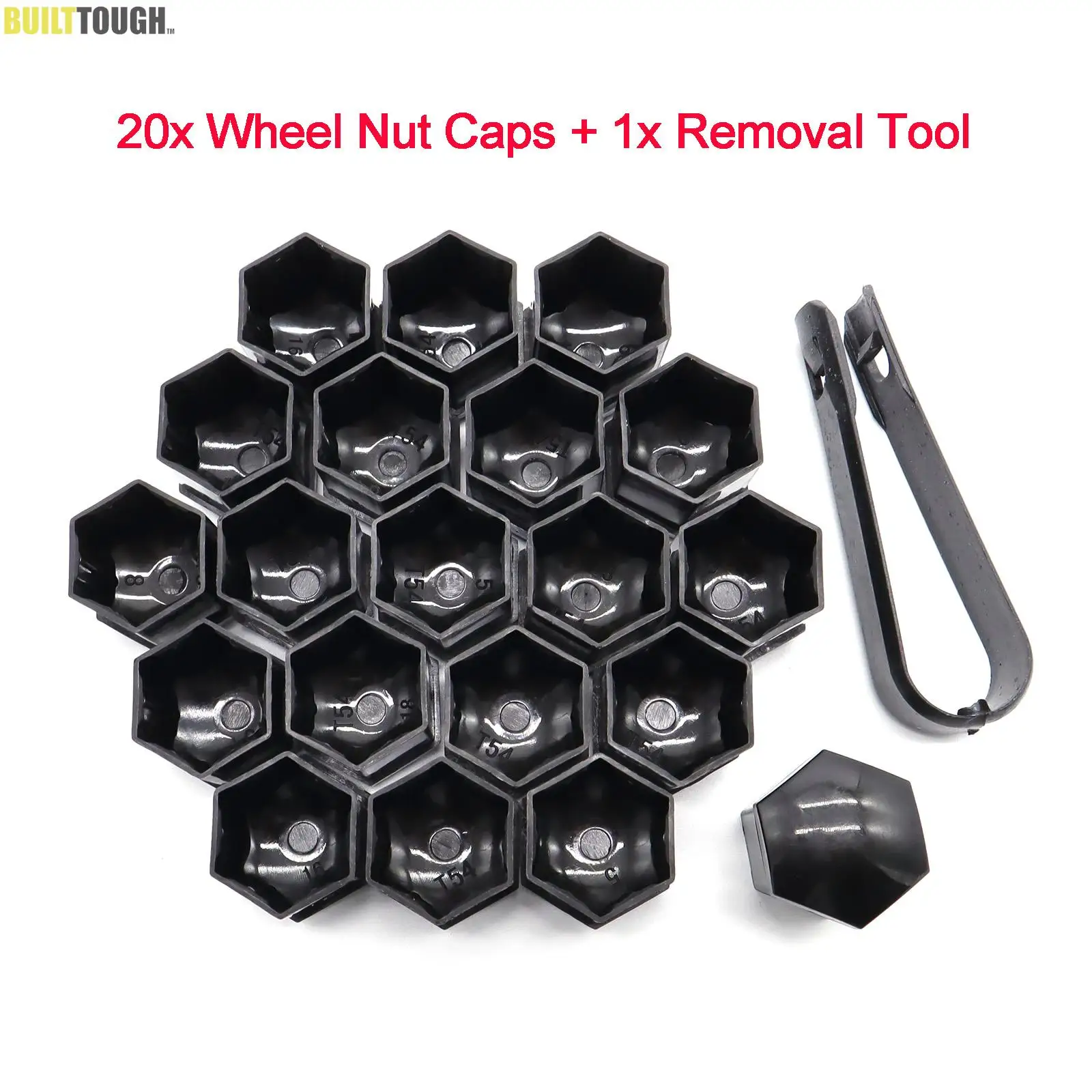 20pcs 19MM Car Wheel Nut Caps Protector Hub Tighten Cover Tyre Nut Bolts Outward Decoration Studs Hub Cap For Sedan Compact SUV