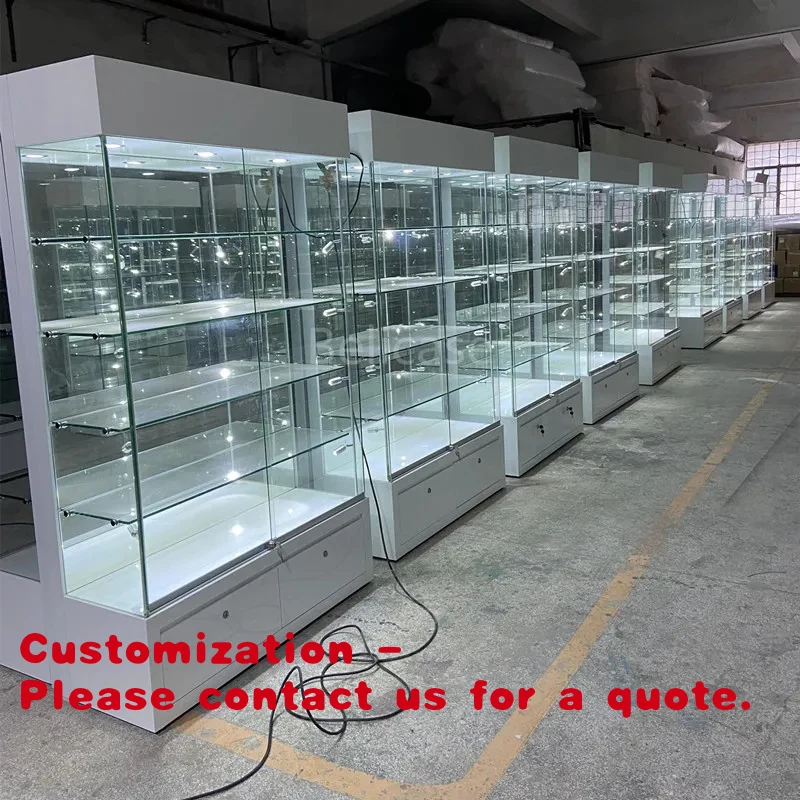 custom.Modern Custom Smoke Shop Cabinet High End Store Display Counter Jewelry Glass Showcase