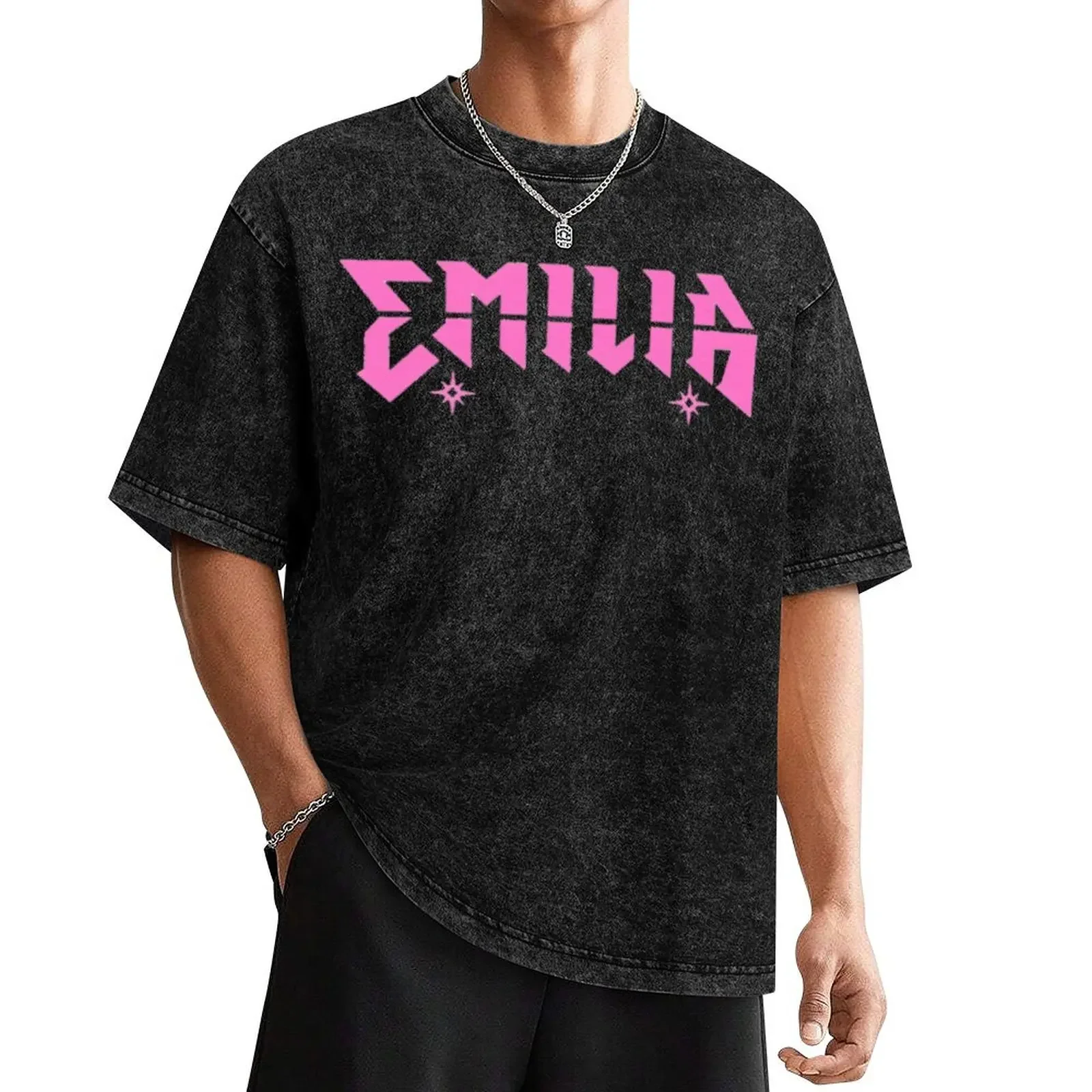 

Emilia Mernes Merch T-Shirt anime tshirt heavyweights kawaii clothes graphics mens workout shirts