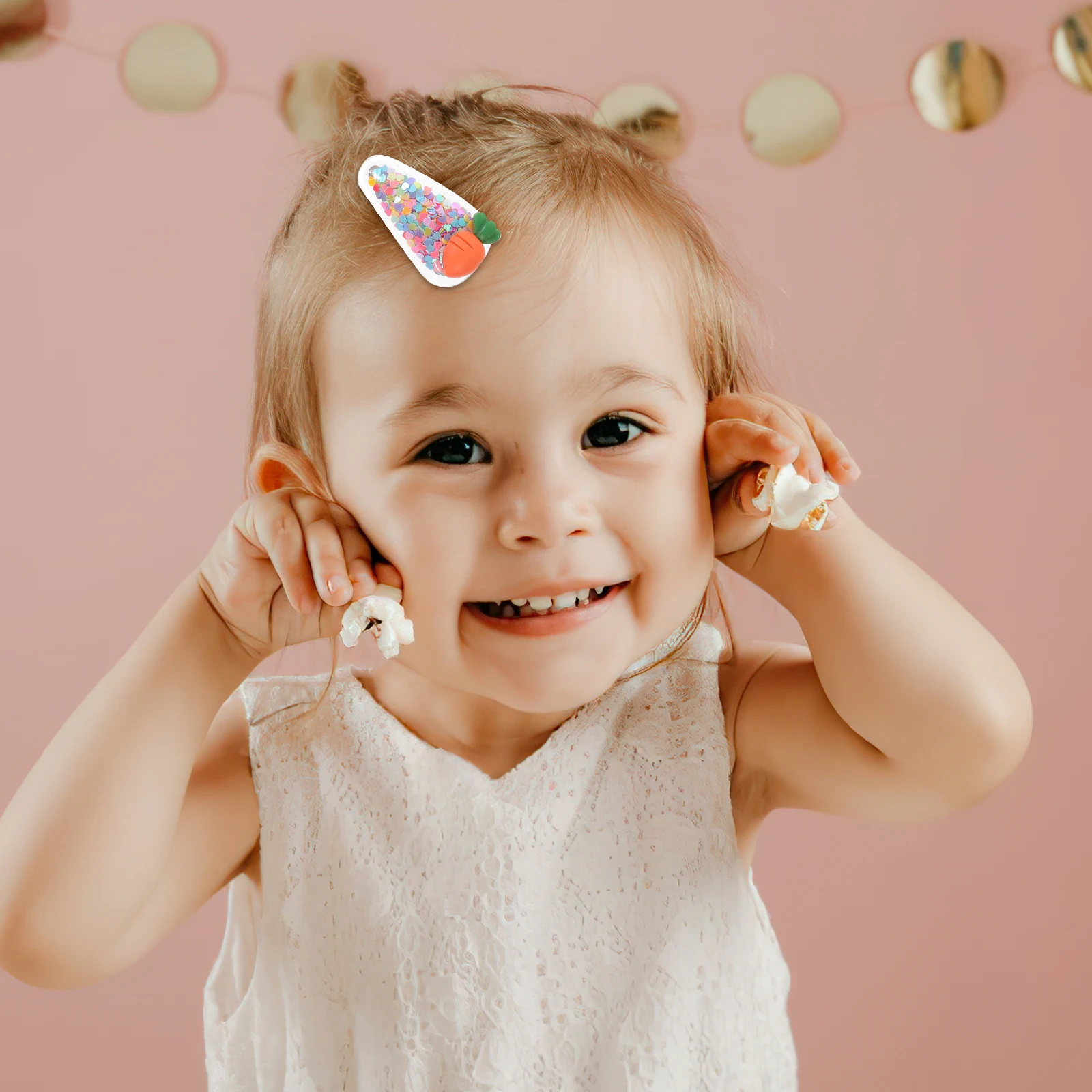 

10pcs Cartoon Clips Glitter Hair Accessories For Rabbit Barrettes Dance Party Wedding Daily Wear Hair Decorations