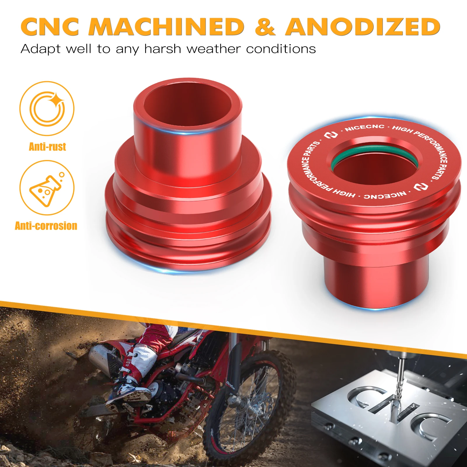

NICECNC Front Rear Wheel Spacers Protector Guard For Beta RR RR-S 2T 4T 125 200 250 300 350 390 430 480 500 520 2013-2023 2022