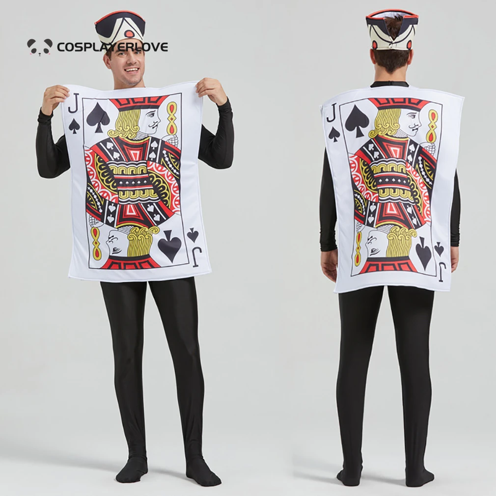 Halloween costume Pirates Halloween costume Parent-child poker double-sided pattern adult Alice Poker Soldier prop costume