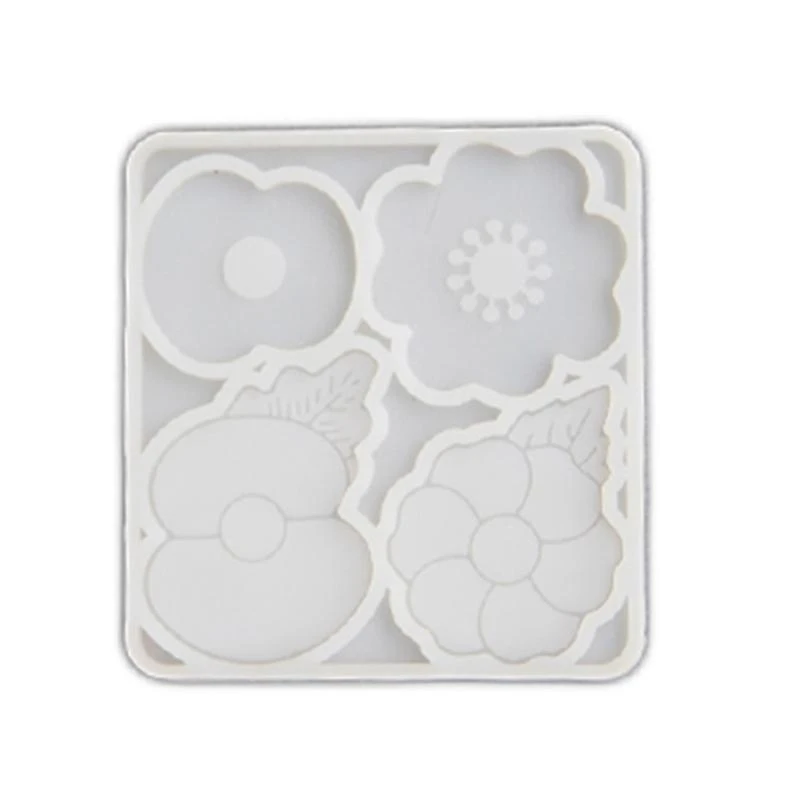 

F42F Silicone Poppys Flower Shaped Mold Heat Resistant Mould for Jewelry Enthusiasts