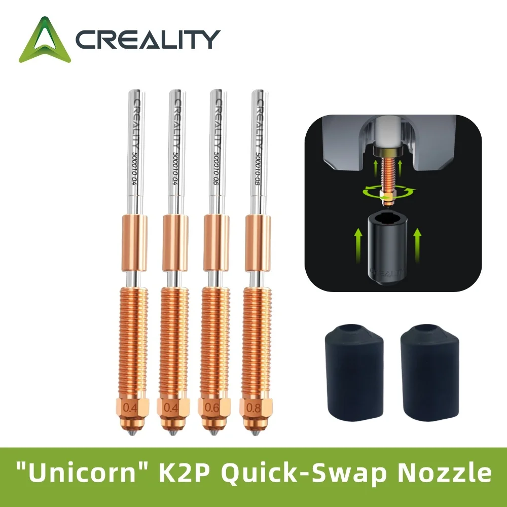 

Creality "Unicorn" K2P Quick-Swap Nozzle Titanium Alloy Upgraded Material Nozzle for K2 Plus Original 3d Printer Parts