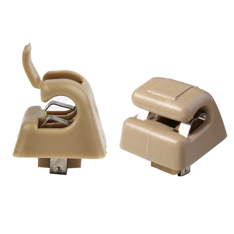 2Pcs Car Front Sun Visor Hook Clips Holders Beige Fit for Mercedes Benz W201 W123 W124 W126 12681000127101