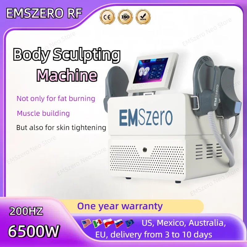 

NEW Professional EMSzero EMS Body Sculpting Machine Portable Shaping RF Muscle Stimulator 15Teslas 6500W 4 Handle