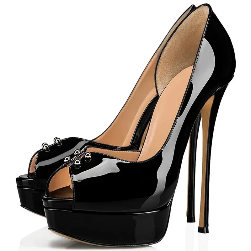 【Measure Your Feet Length Before Order】Luxuty Designer Women Stiletto High Heel Pump Platform Sexy Evening Dress Shoe 10-CHC-17